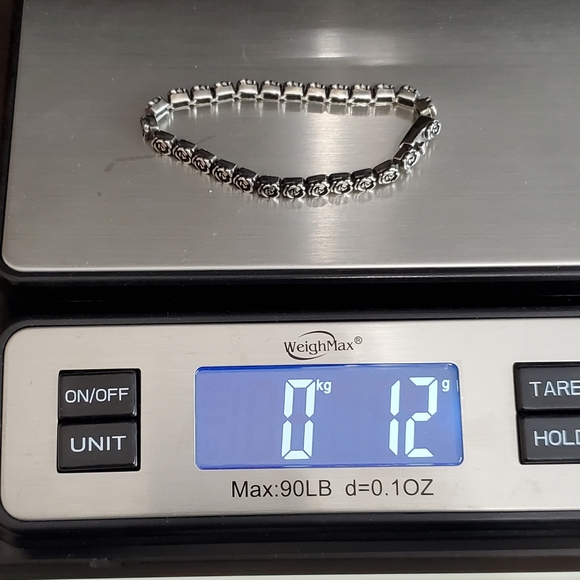 PZ Sterling Rose Link Bracelet - Picture 16 of 16